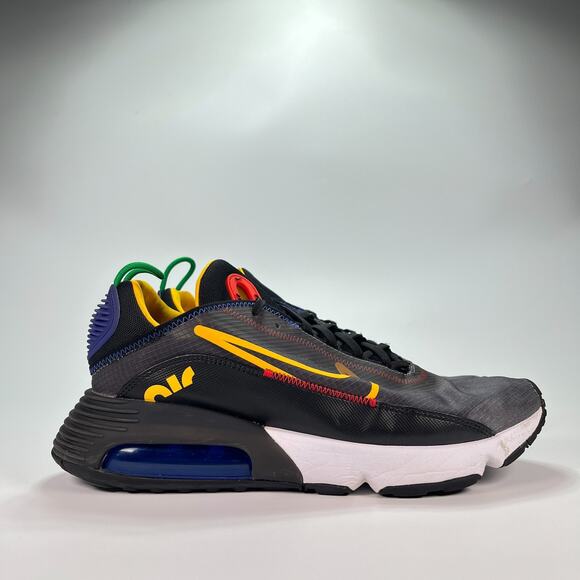 Nike Air Max 2090 Black Yellow Running Shoes Comfort DC1465-001 Men’s Size 11.5 - Picture 1 of 10